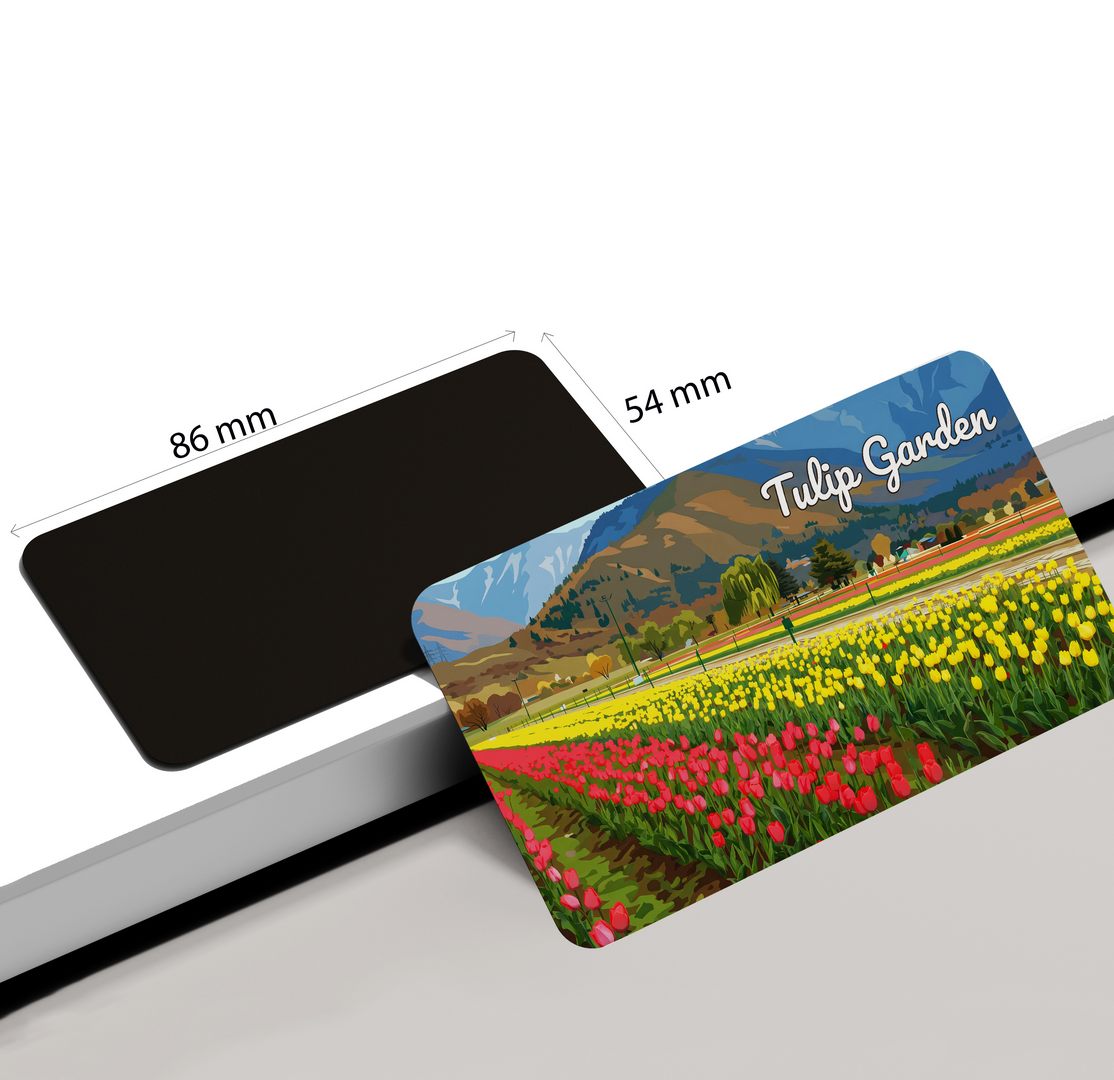 dhcrafts Rectangular Fridge Magnet Multicolor Kerala Tulip Garden Design Pack of 1 (8.6cm x 5.4cm)